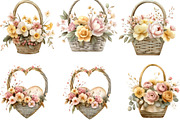 Watercolor Spring Flower Basket, an Illustration by Designking (Thumbnail 4 of 5)