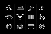 Logistics and Supply Chain Icon Set, an Outline Icon by VectStock (Thumbnail 2 of 2)