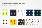 Stars Seamless Patterns, a Pattern Graphic by 3Y_Design (Thumbnail 2 of 6)