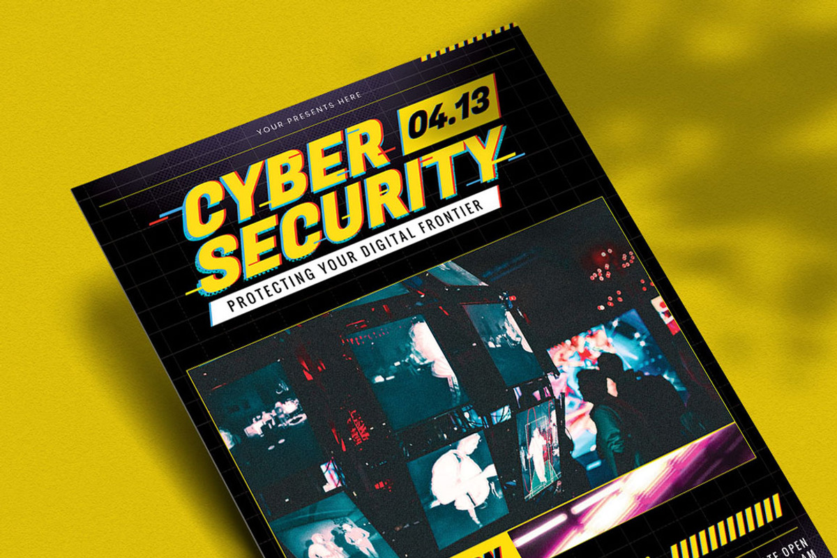 Aman - Cyber Security Glitch style, a Flyer Template by Attype (Photo 4 of 4)