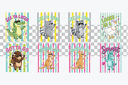 Funny Animal Quotes Striped Bundle, an Illustration by Daily.Designs (Thumbnail 3 of 3)