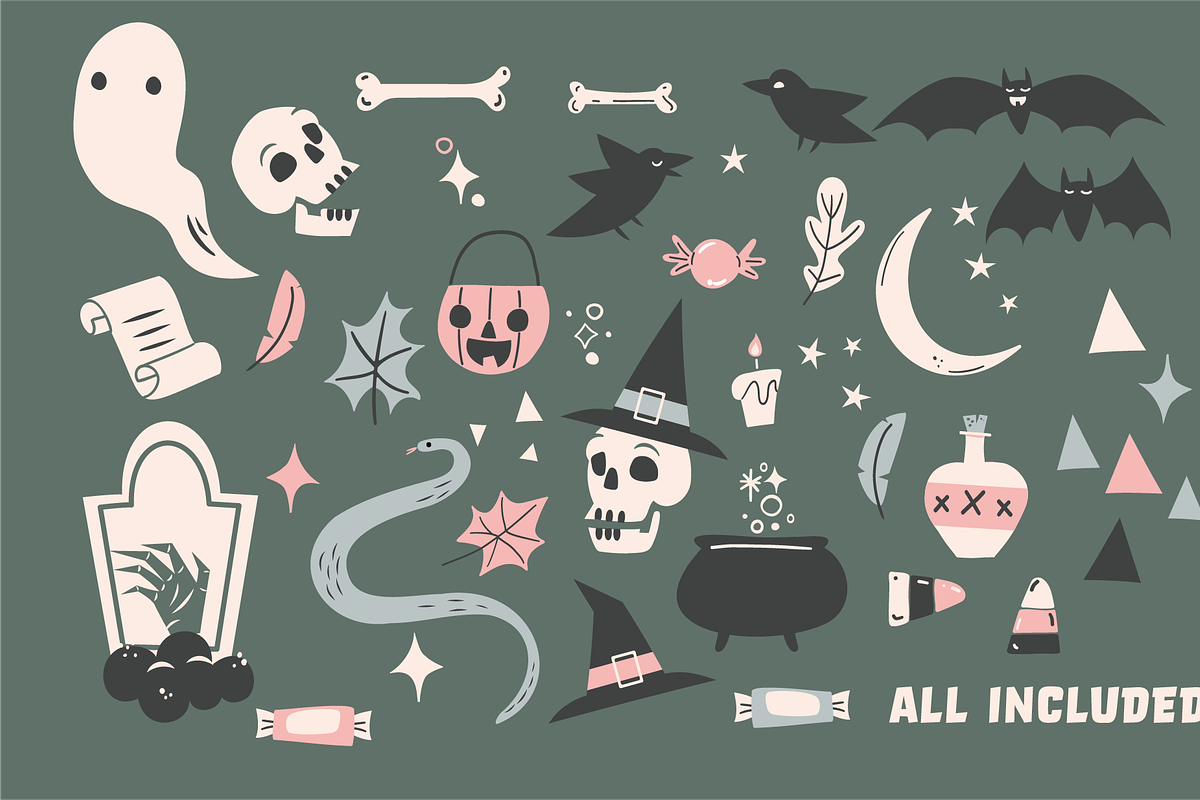 HALLOWEEN Clip Art | SVG File, an Object Graphic by Moon Up Studio Digital (Photo 3 of 4)