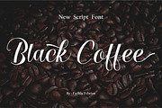 Black coffee, a Script Font by Funtype (Thumbnail 1 of 10)