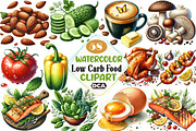 Low Carb Food Clipart Bundle, an Illustration by DreamCafeArt (Thumbnail 1 of 3)