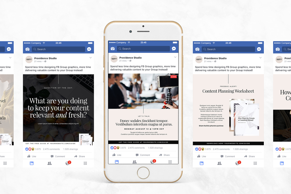 Infopreneur Minimal FB Group Pack, a Social Media Template by Providence Studio (Photo 2 of 7)