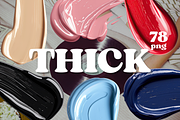 78 High-Res Thick Paint Strokes, an Object Graphic by Kat Anti (Thumbnail 1 of 6)