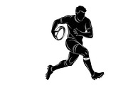 Rugby Player Silhouette Pack, an Illustration by Amazin_art (Thumbnail 12 of 31)