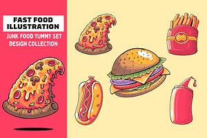Fast Food & Junk Food Illustration, a Food Illustration by Signatoro