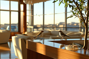 Modern penthouse with love birds, a Photo by Pavel_design