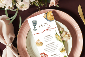 Editable Thanksgiving Menu Template