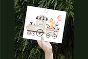 Safari pink train, an Animal Illustration by Estudio 812 (Thumbnail 4 of 9)