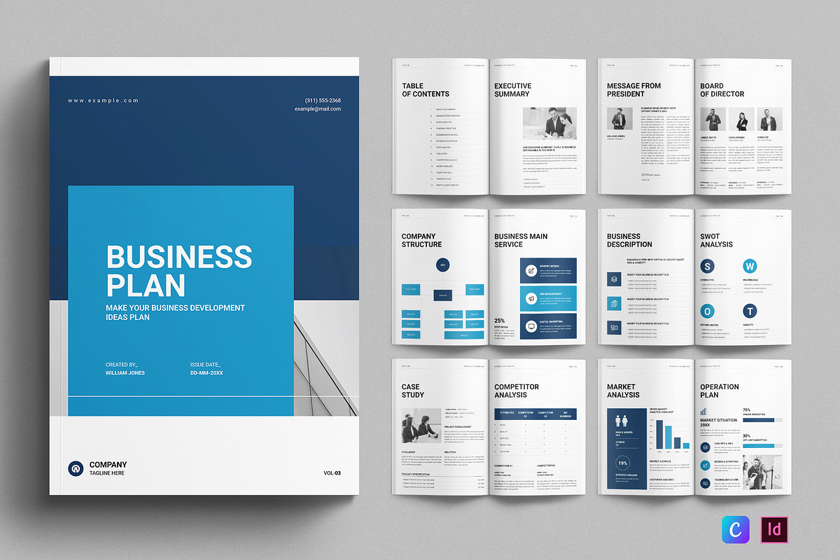 Business Plan Template, a Brochure Template by E-Type (Photo 1 of 7)