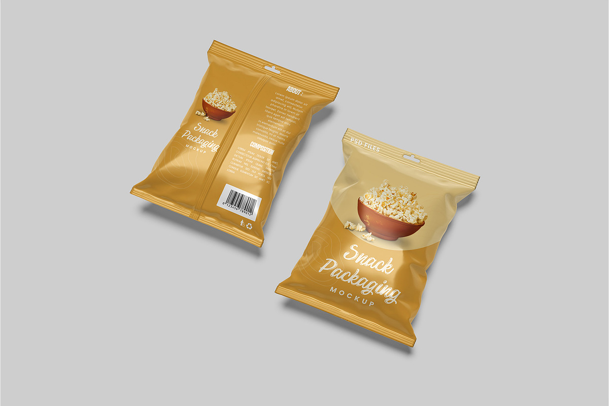 Snack Packaging Mockup, a Packaging Mockup by Graphiculon (Photo 5 of 11)