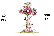 Whimsical Easter Cross Floral Spring, a Seasonal Illustration by GiraffeCreative (Thumbnail 16 of 20)