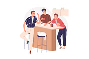 Men friends relax together set, a Person Illustration by Good Studio (Thumbnail 4 of 9)