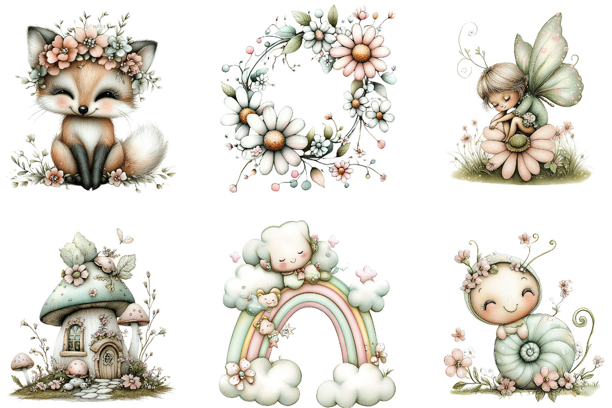Whimsical Spring Clipart, an Illustration by Designking (Photo 5 of 5)