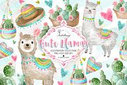-50% Cute Llamas design, an Animal Illustration by designloverstudio (Thumbnail 1 of 2)