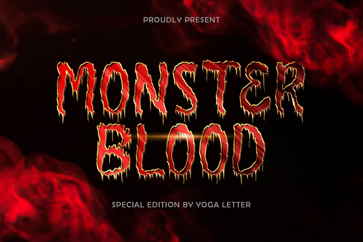 Monster Blood, a Font by Yoga Letter (Photo 1 of 6)