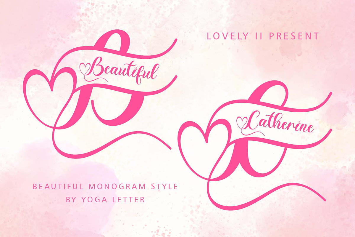 Beautiful Catherine Monogram, a Handwritten Font by Yoga Letter (Photo 1 of 7)