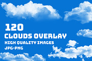120 Clouds Overlays Collection png, a Texture Graphic by Chipshpow Graphics (Thumbnail 1 of 4)