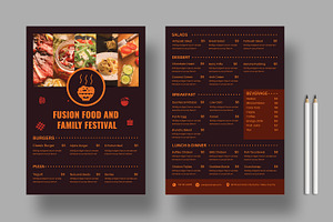 Food Menu Template, a Stationery Template by MightyDesign