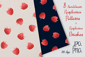 8 Raspberries Patterns & Brash