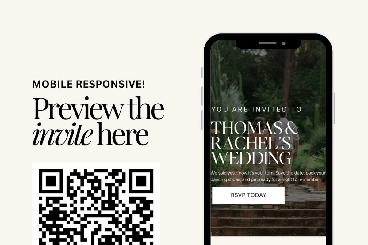 Rustic Wedding Website Invitation preview 2