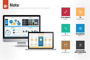 Note Flat Style PowerPoint Template, a Presentation Template by iDny (Thumbnail 1 of 4)