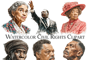 Watercolor Civil Rights Clipart, an Object Graphic by ArtisticTimberStudio (Thumbnail 1 of 2)