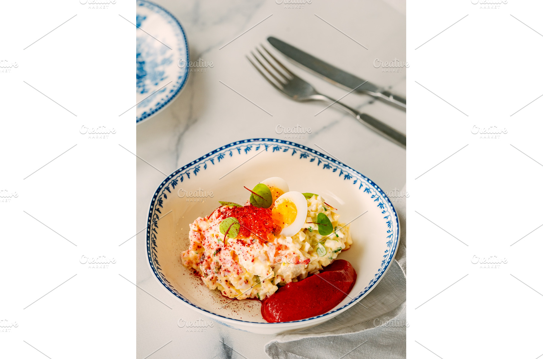 Mayonnaise salad with crab meat, a Food & Drink Photo by Fascinadora