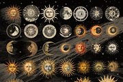 Vintage celestial in engraving style, a Decorative Illustration by Chikovnaya (Thumbnail 6 of 16)