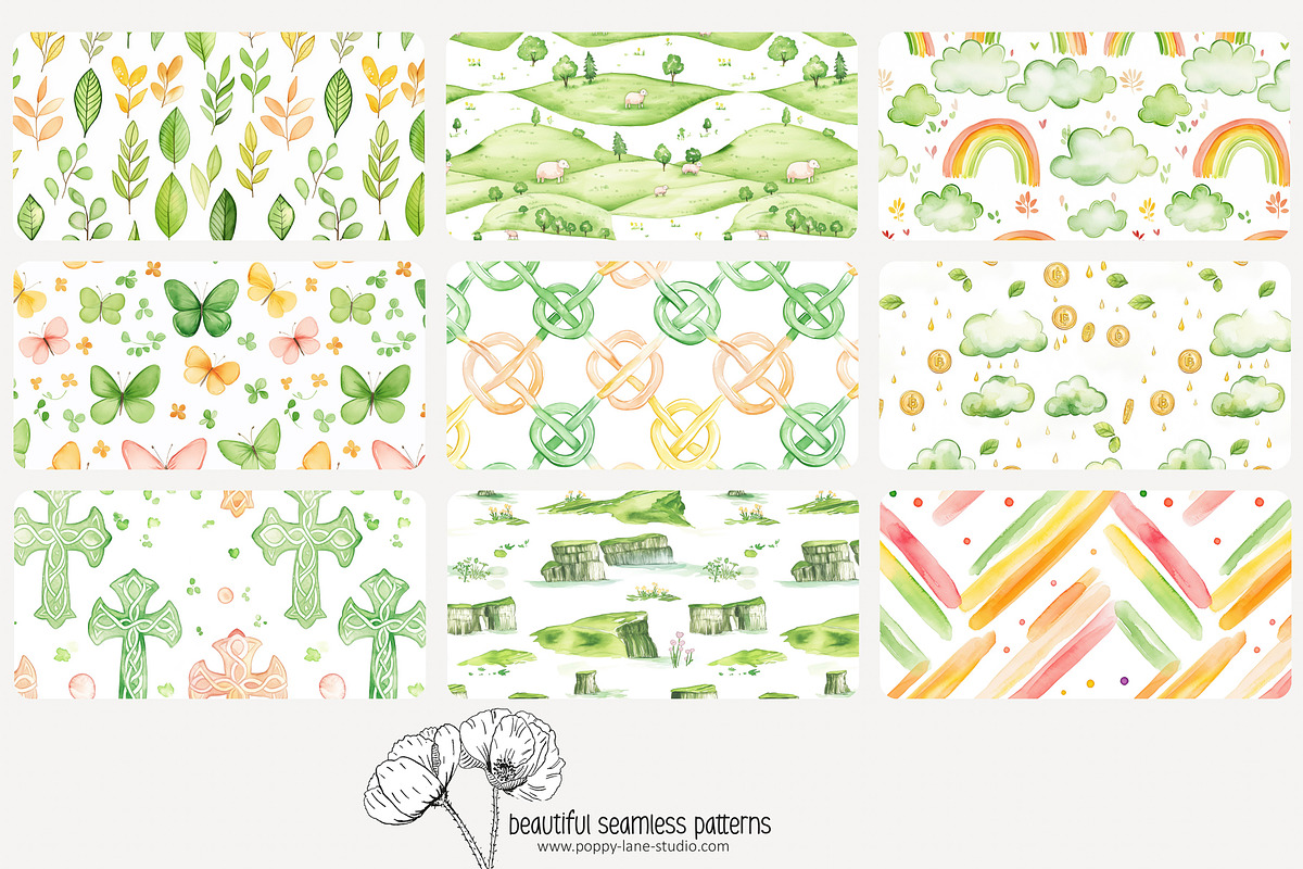70 St Patrick's Day seamless pattern, a Pattern Graphic by Poppy Lane Studio (Photo 4 of 10)