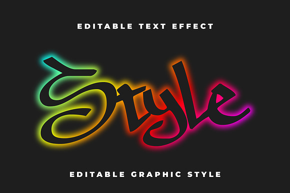 Graffiti Script Neon Text Effect preview 4