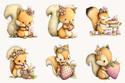Whimsical Strawberry Squirrel, a Seasonal Illustration by Designworld (Thumbnail 6 of 10)