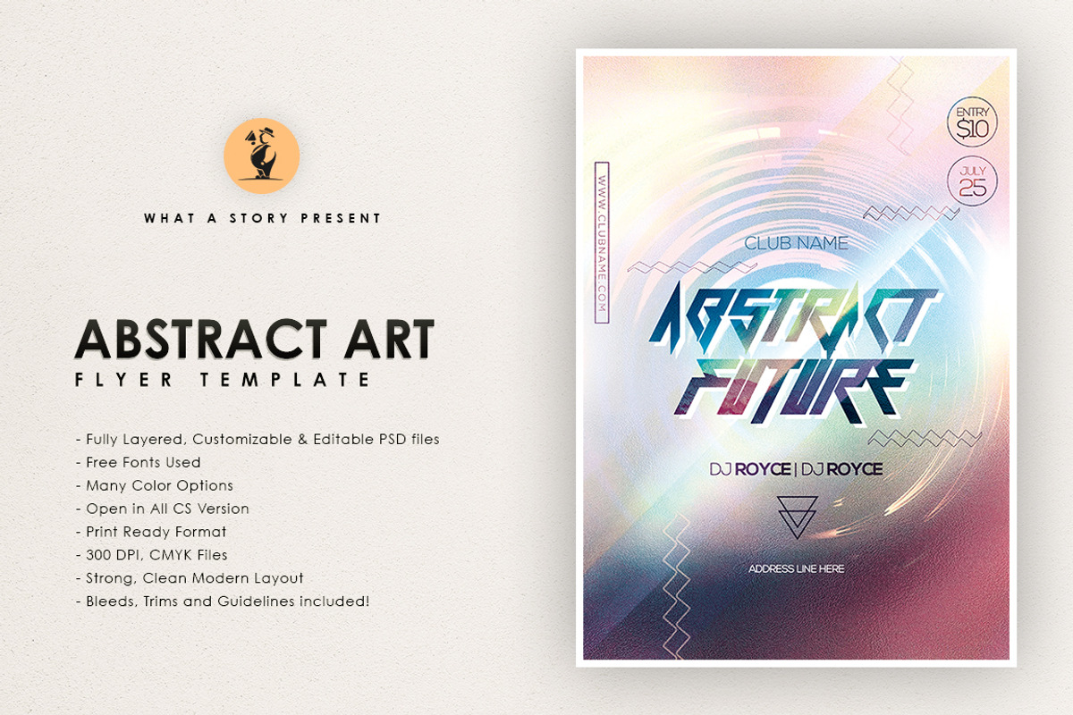 Abstract Art, a Flyer Template by What a Story