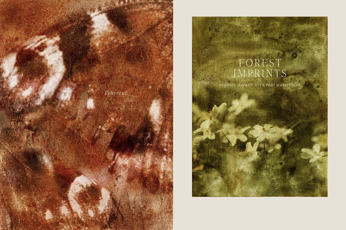 Forest Imprint Botanical backgrounds, a Background Graphic by Yuliya Derbisheva (Photo 4 of 11)