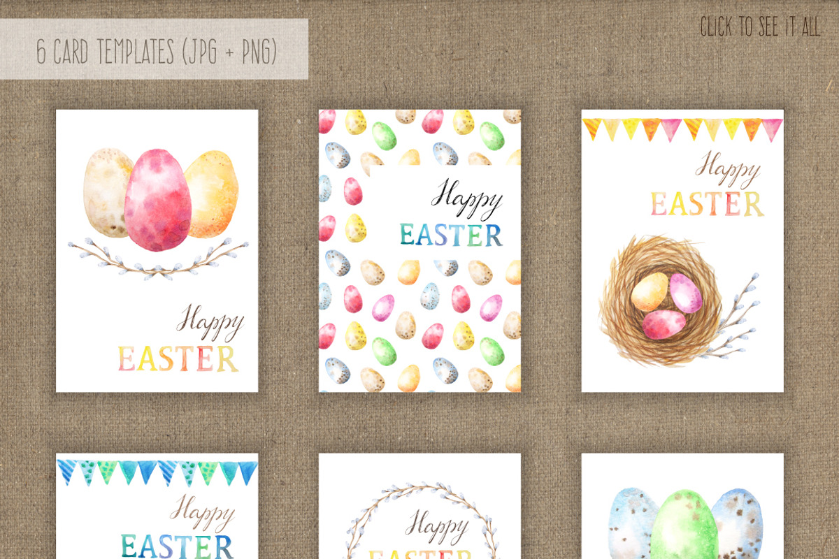 Easter Watercolor Collection, a Background Graphic by LarysaZabrotskaya (Photo 4 of 4)
