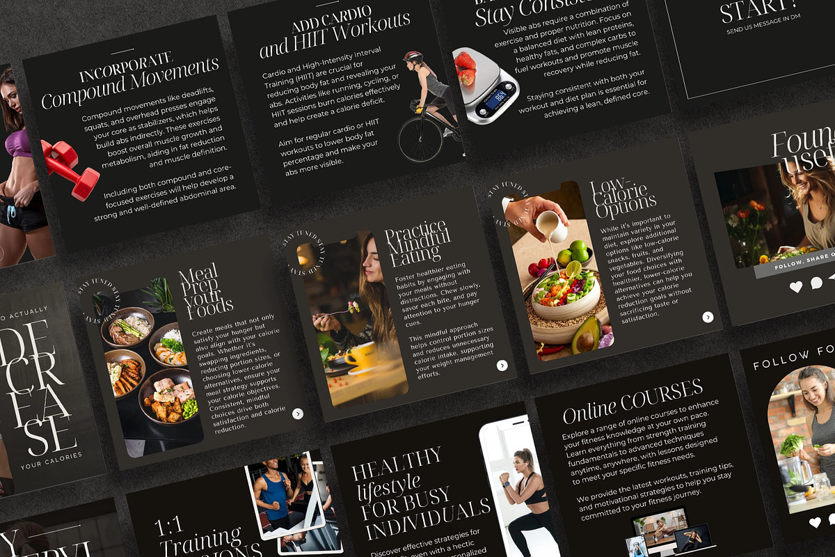 Fitness Coach Instagram Template, a Social Media Template by SwitzerShop (Photo 8 of 8)
