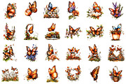 Butterfly Spring Garden Clipart, an Illustration by designcity5 (Thumbnail 2 of 5)