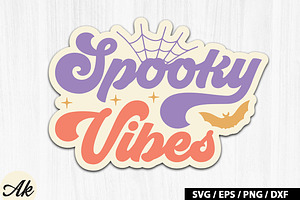 Retro Halloween Stickers Bundle,Retr