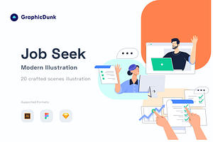 Job Seek Illustration Scene