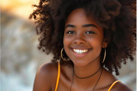 Radiant Beautiful stylish smiling, a Beauty & Fashion Photo by Ylivdesign