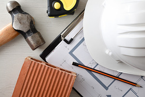 Conceptual background of materials and tools for construction an, an Architecture Photo by Davizro's Market
