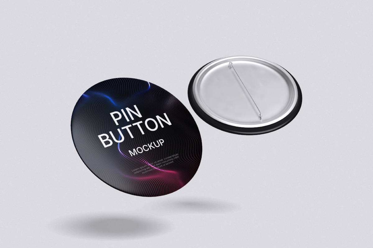 Pin Mockup, an Advertising Mockup by HanaSaka_Studio (Photo 5 of 5)