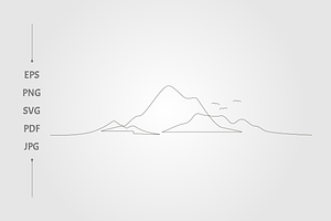 Mountain continues line, an Object Graphic by lawoel