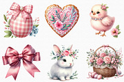 Pink Coquette Easter Clipart, an Illustration by SinaCreation (Thumbnail 3 of 5)