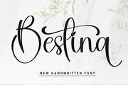 Bestina | Script Font, a Handwritten Font by Scratchones (Thumbnail 1 of 9)