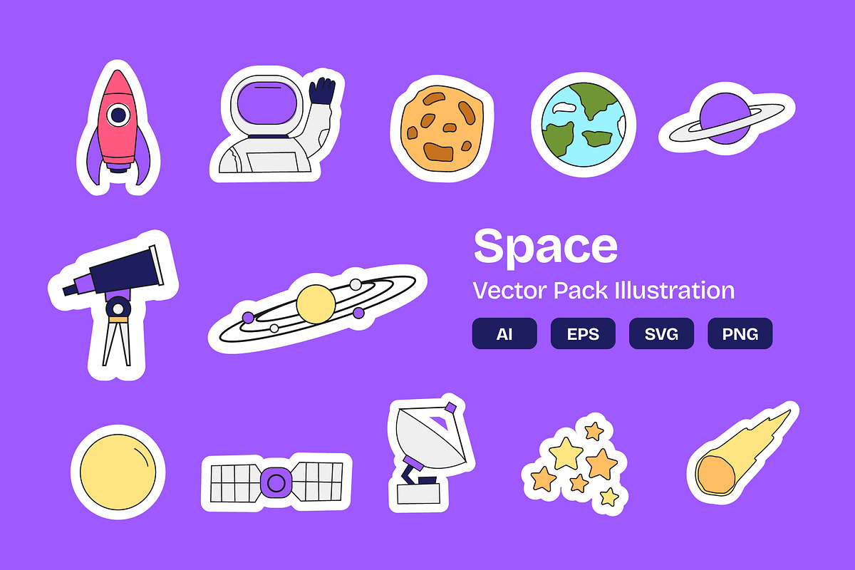 Space Illustration Collection, an Object Graphic by MikroType Std