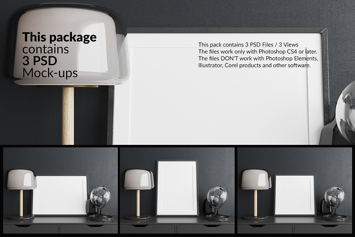 3 Shapes of Frame Mockups, a Product Mockup by mock-ups (Photo 2 of 7)