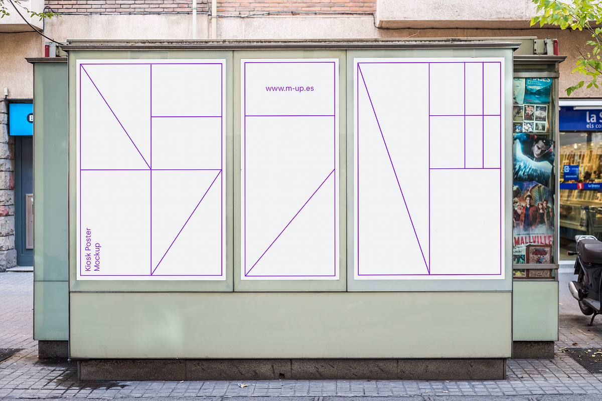 Barcelona Kiosk Advertising Mockup, an Advertising Mockup by M-up (Photo 1 of 3)